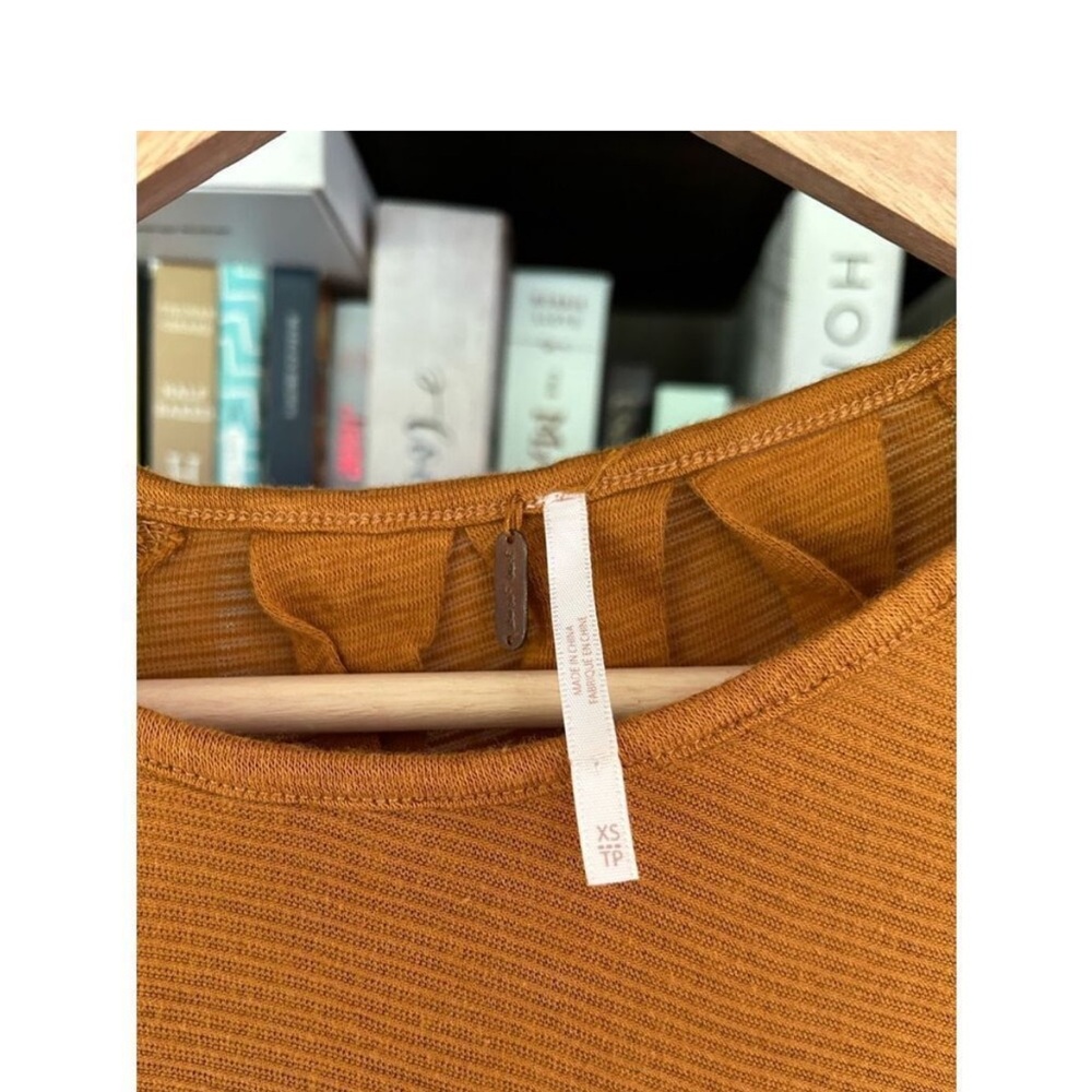 Free People Billie Balloon Top In Brown Size XS - Picture 2 of 4